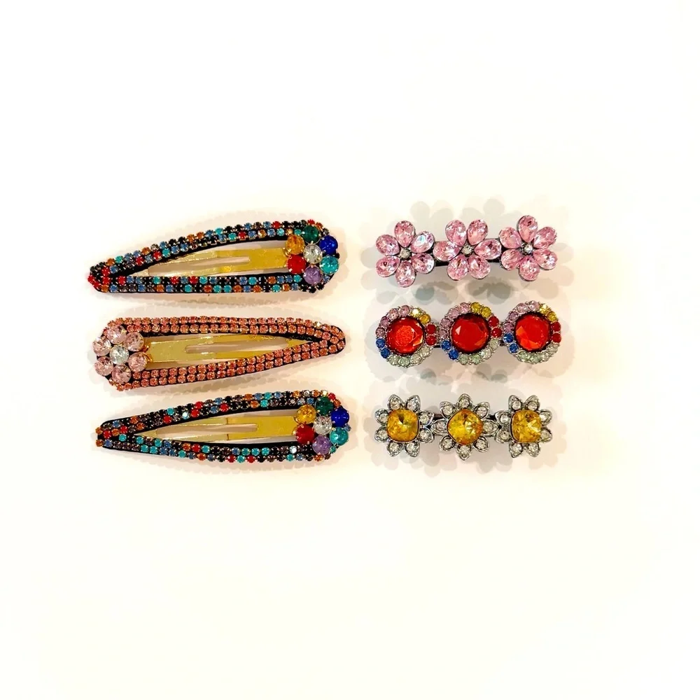 Girls Rhinestone Hair Clip Set